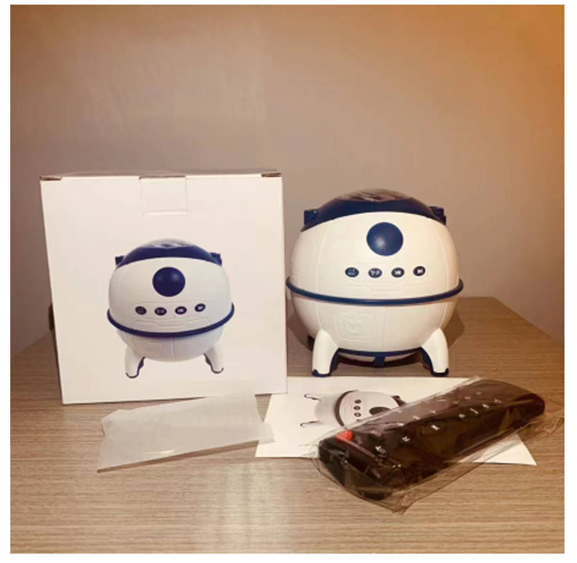 Cross-border bedroom USB speaker, starry sky projector, full sky star laser water ripple light, LED starry sky light, night light