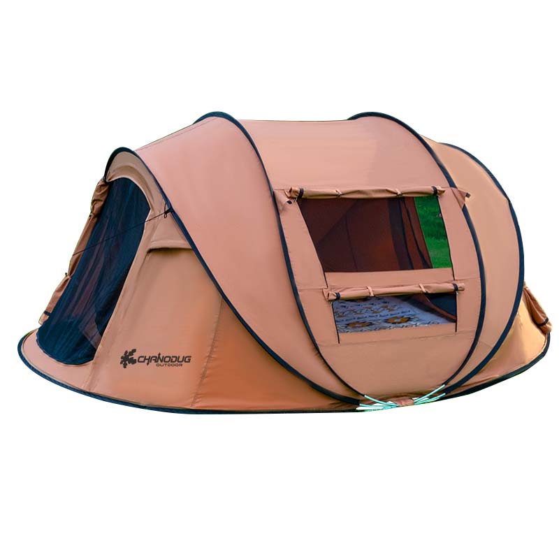 One-second quick opening, no need to set up a camping rainproof boat tent, outdoor sun protection portable fully automatic home folding, throw away the tent Item Picture