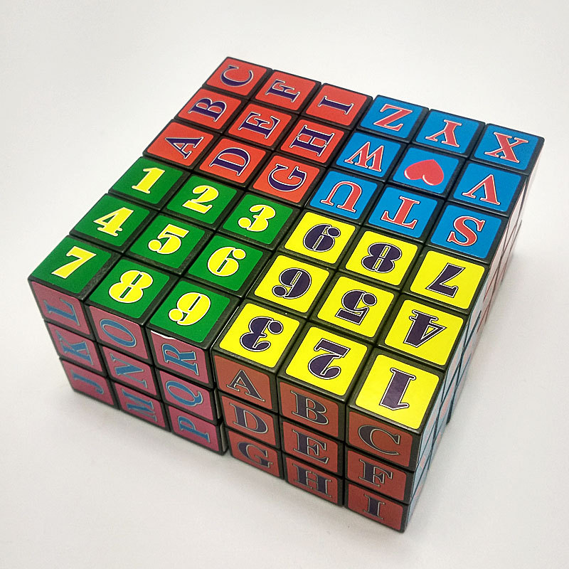 成人儿童思维开发锻炼解压益智玩具6.0数字贴纸三阶魔方细节图