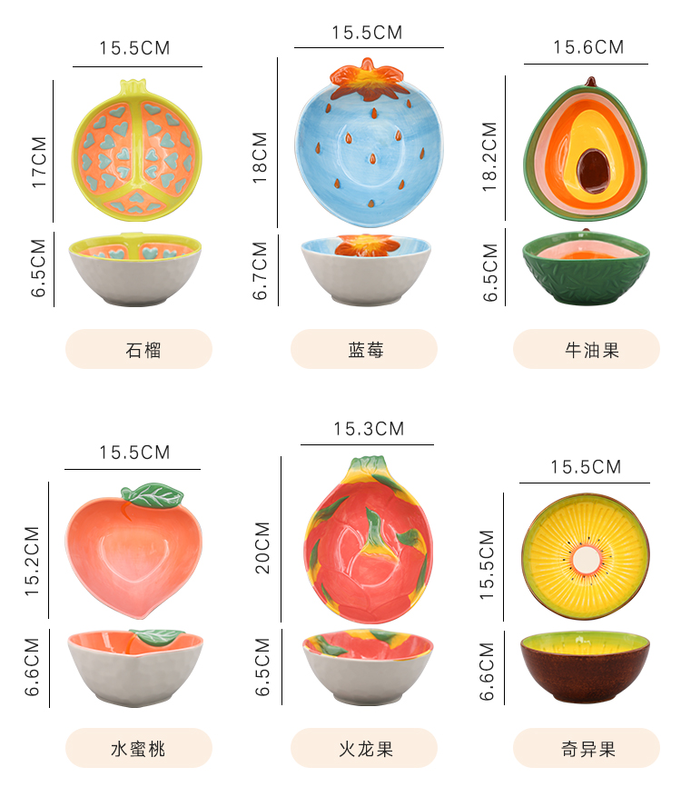 水果碗盘碟欧式餐具日式陶瓷碗盘水餐具柠檬餐具礼品陶瓷碗礼品碗餐具套装日式碗柠檬陶瓷餐具草莓陶瓷盘中式餐具详情22