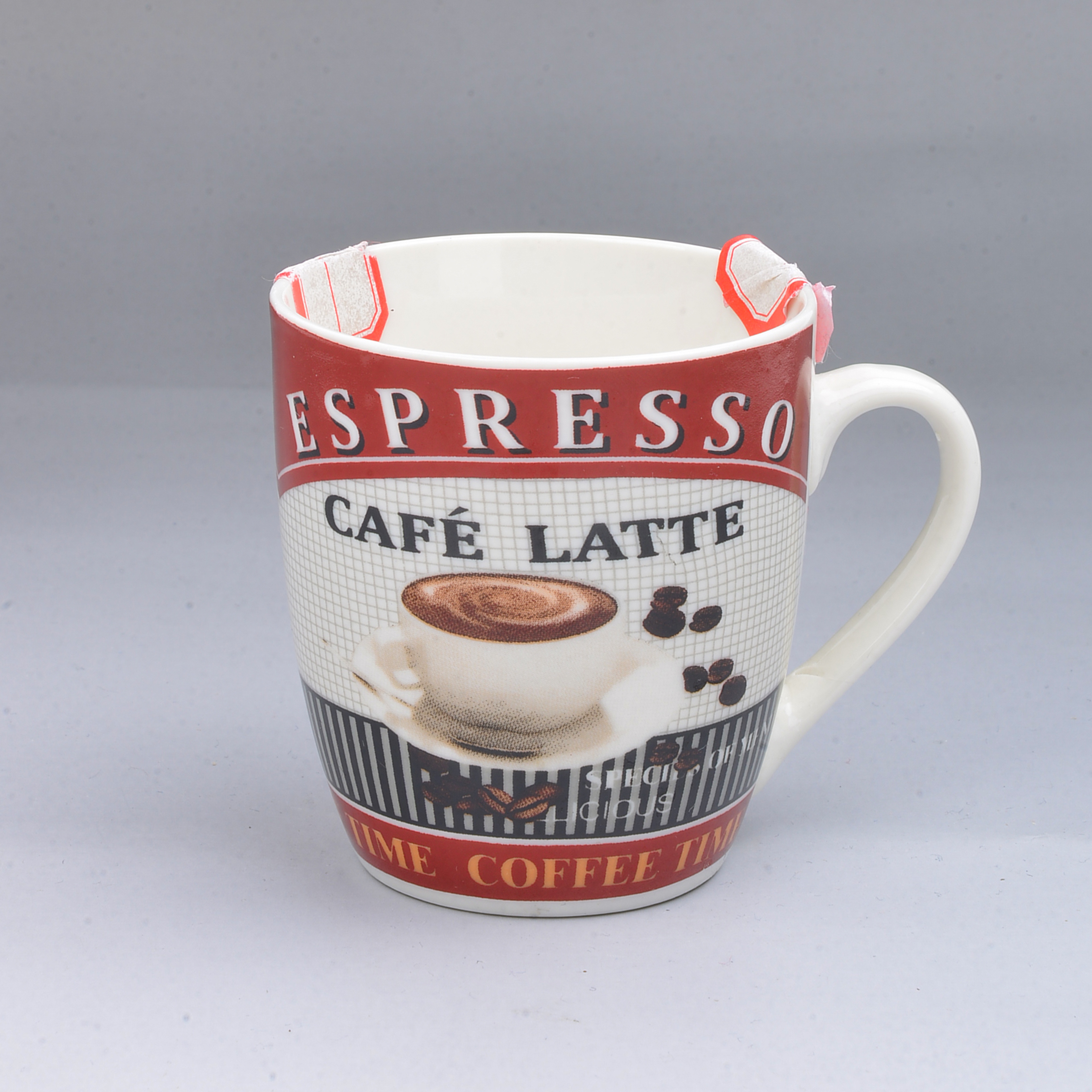 Cross-border ceramic cups, mugs, foreign trade baked flower water cups, water cups details Picture