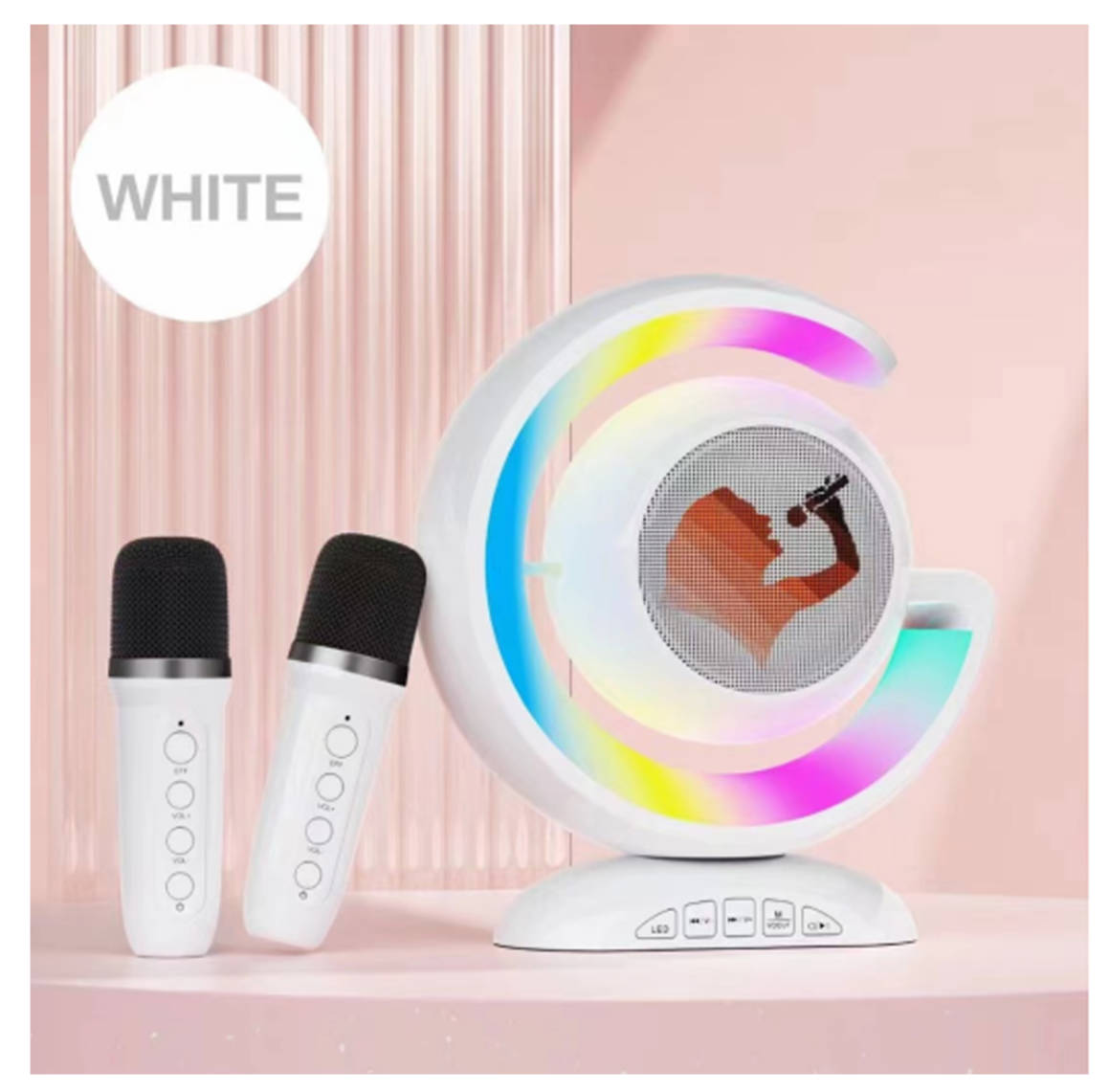 YS-110家庭K歌蓝牙音箱套装唱歌卡拉OK蓝牙音响一体机无线麦克风