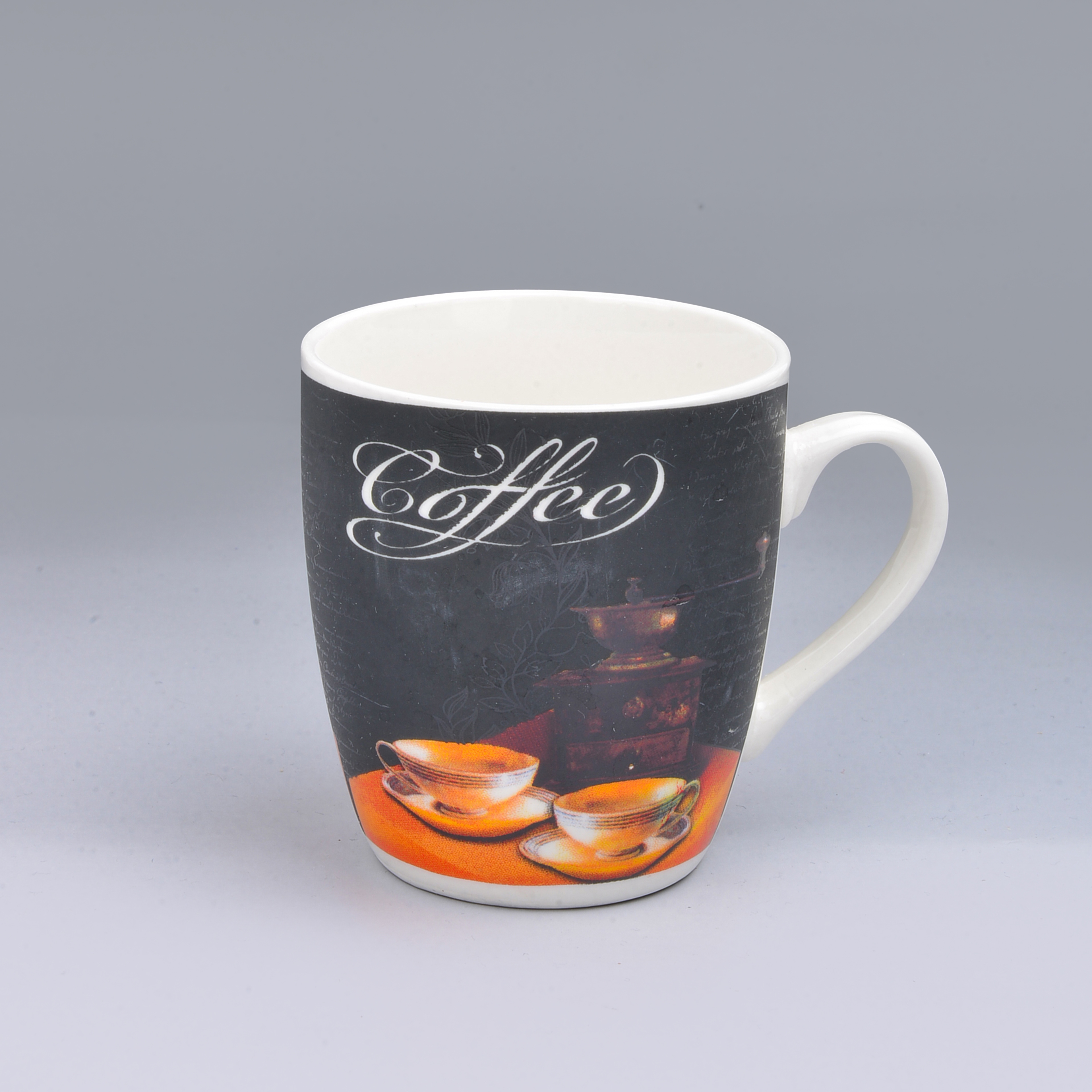Cross-border ceramic cups, mugs, black coffee cups series, foreign trade baked flower water cups, ceramic cups Specification image