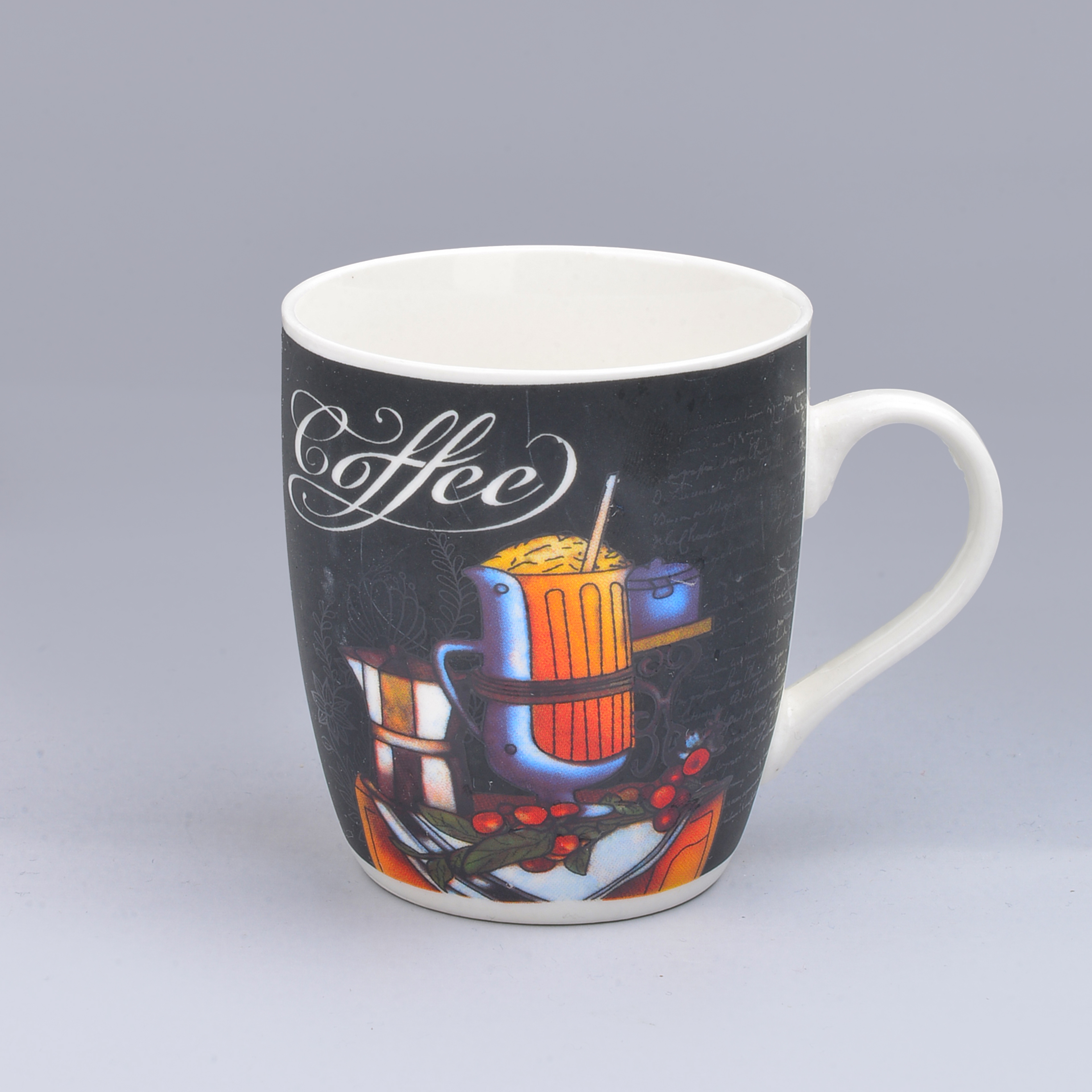 Cross-border ceramic cups, mugs, black coffee cups series, foreign trade baked flower water cups, ceramic cups Application Scenario
