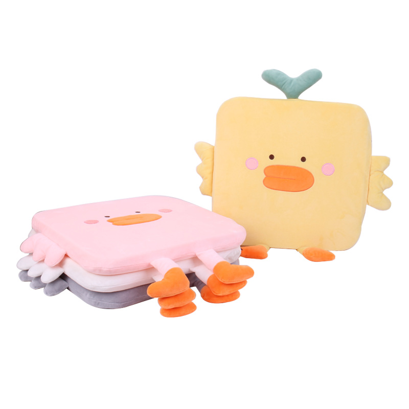 Cartoon cute animal duck sponge seat cushion, square chair cushion for recreation house, detachable, washable and customizable pic 4