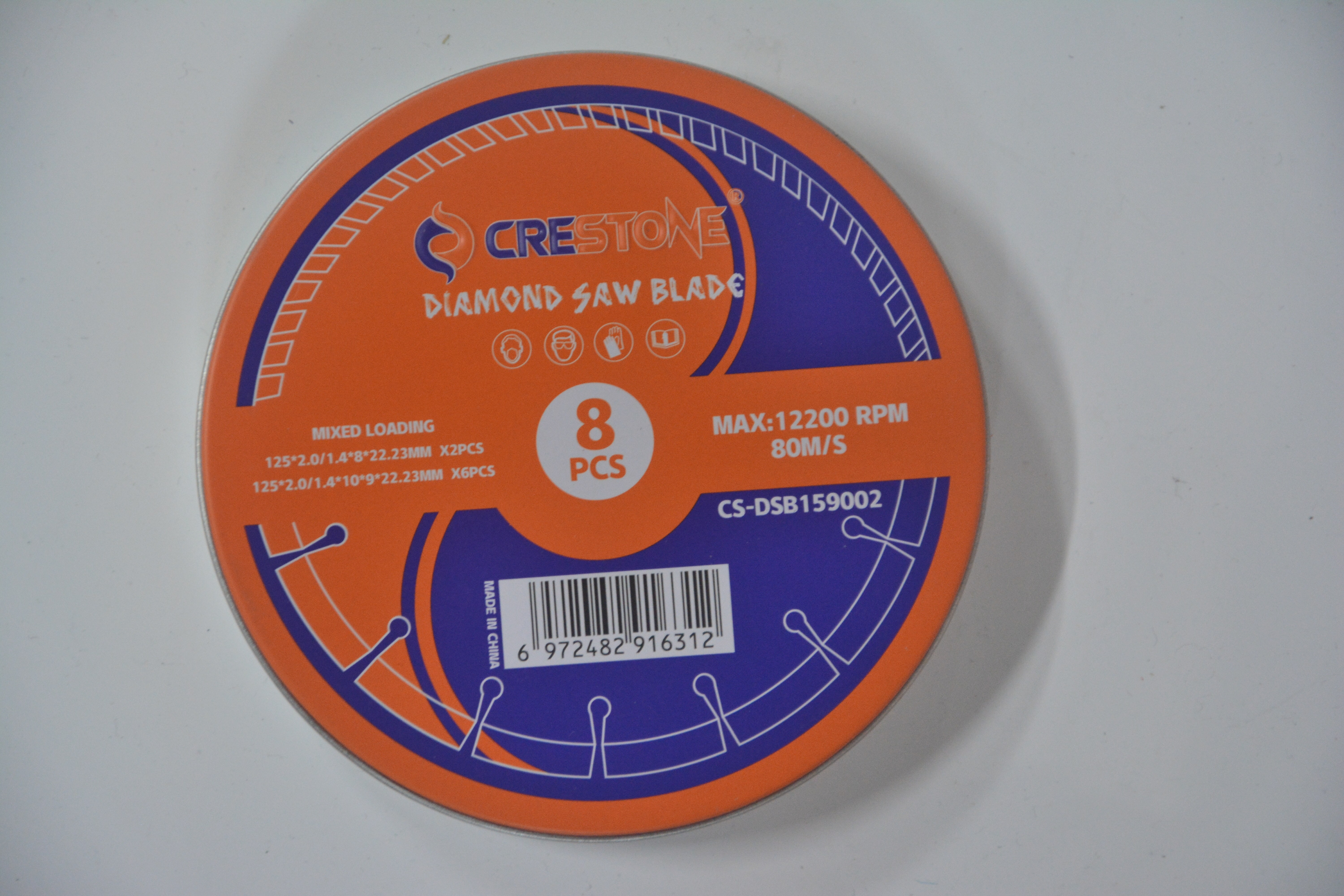 DIAMOND SAW BLADE 8PCS MAX12200RPM/80M/S