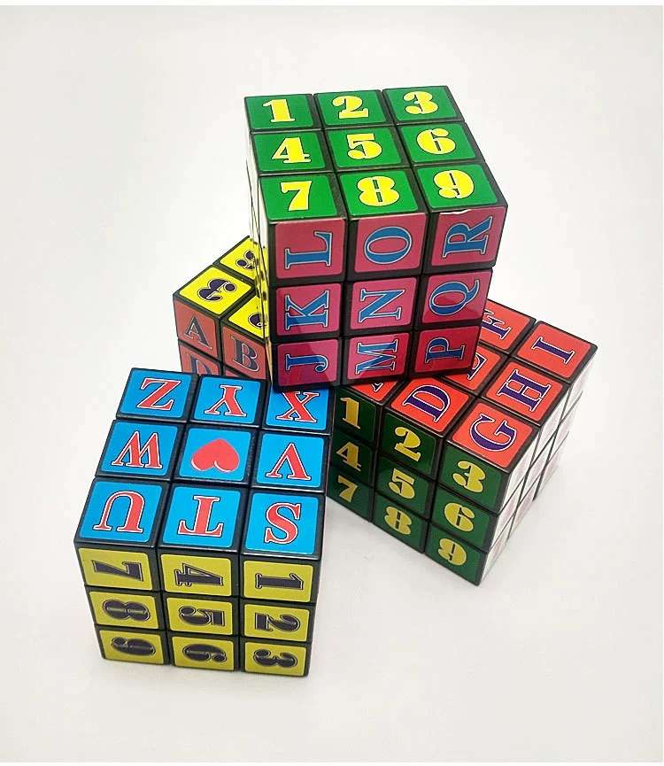 成人儿童思维开发锻炼解压益智玩具6.0数字贴纸三阶魔方详情图7