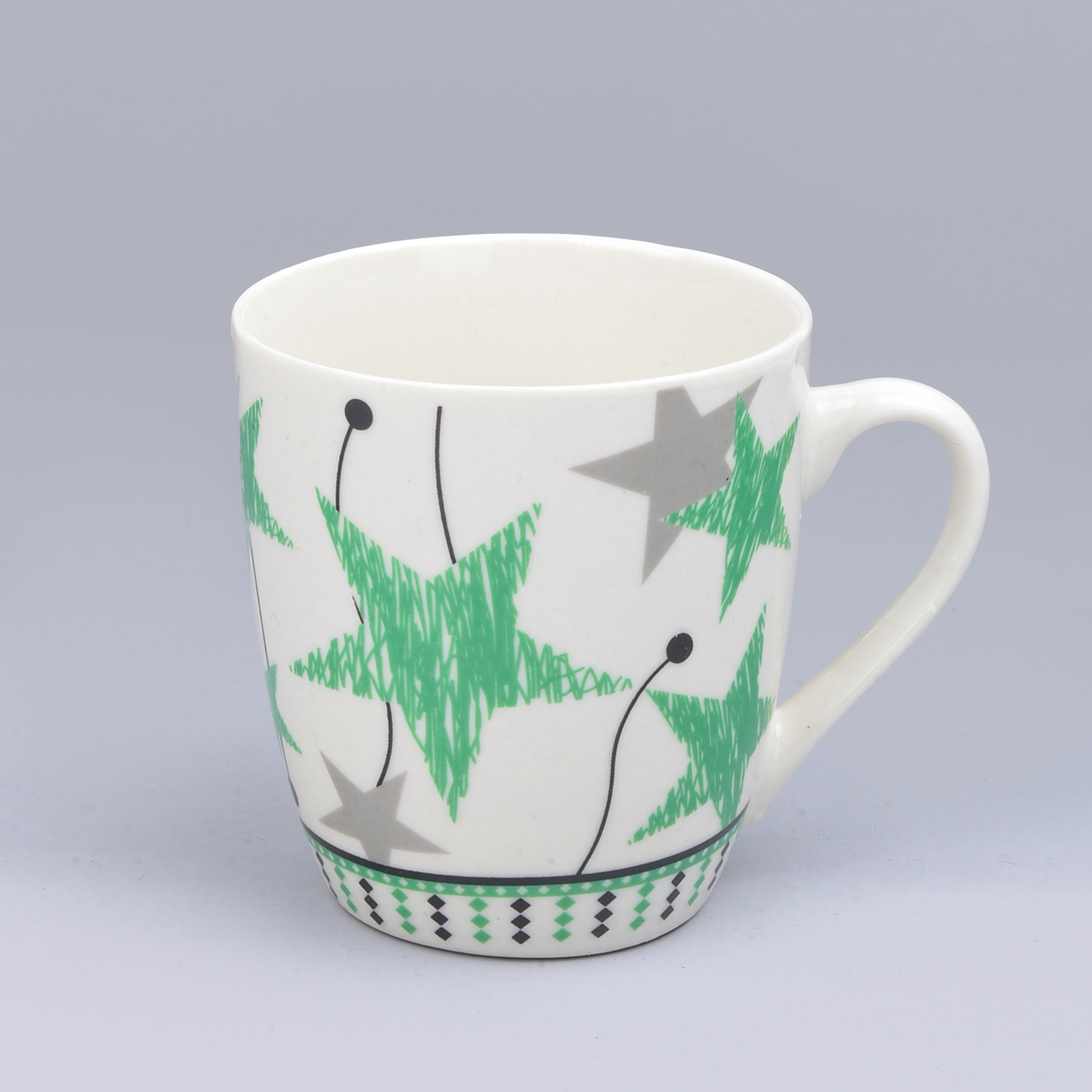 Cross Border Ceramic Cup Mug Color Five-Pointed Star Series Foreign Trade Baked Flower Cup Ceramic Cup details Picture