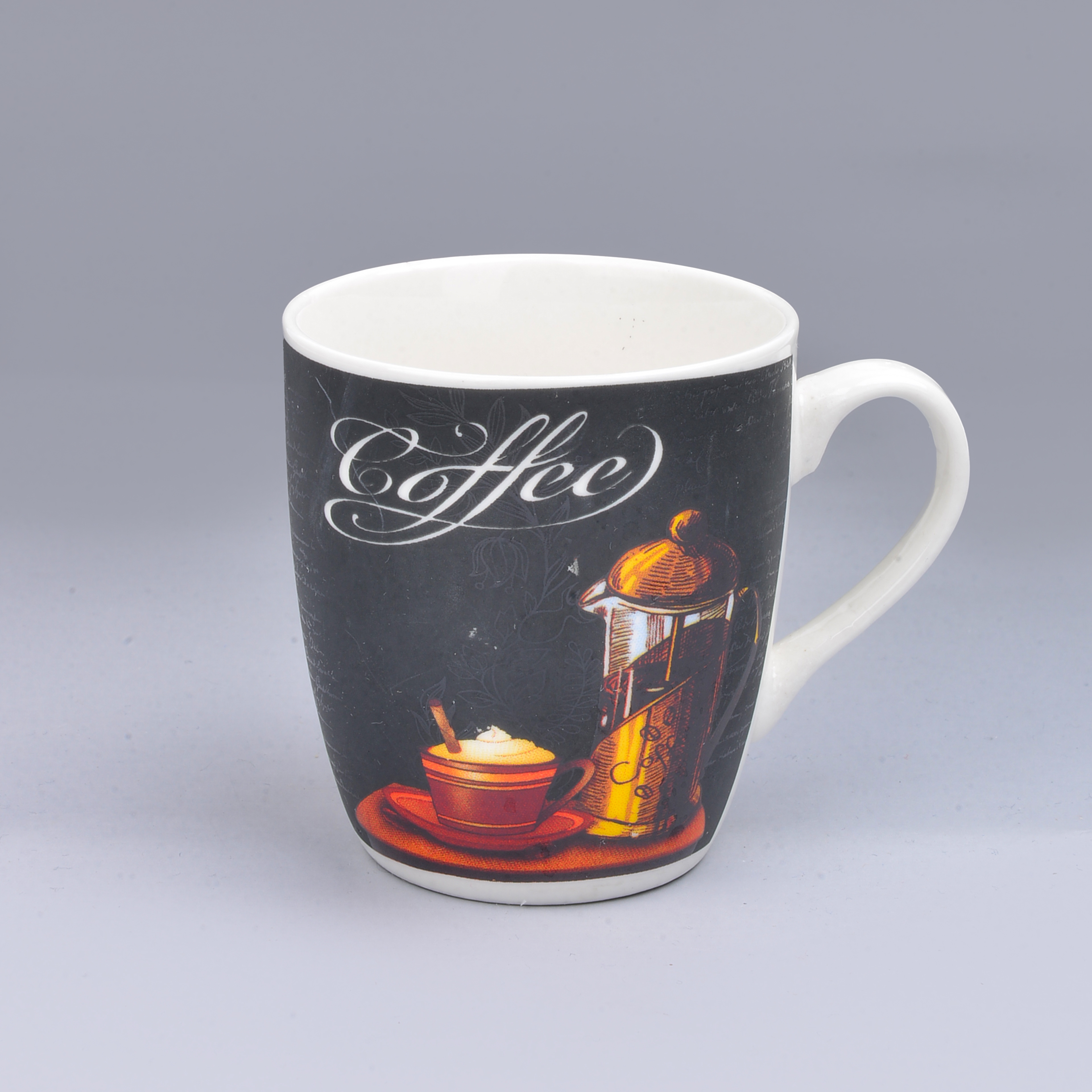 Cross-border ceramic cups, mugs, black coffee cups series, foreign trade baked flower water cups, ceramic cups Item Picture