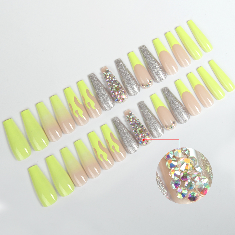 New 30-piece wearable armor from Europe and America, dotted diamond ballet armor, long armor in fluorescent color in stock Specification image