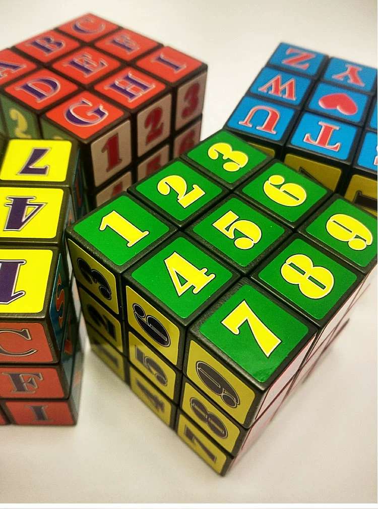 成人儿童思维开发锻炼解压益智玩具6.0数字贴纸三阶魔方详情图4
