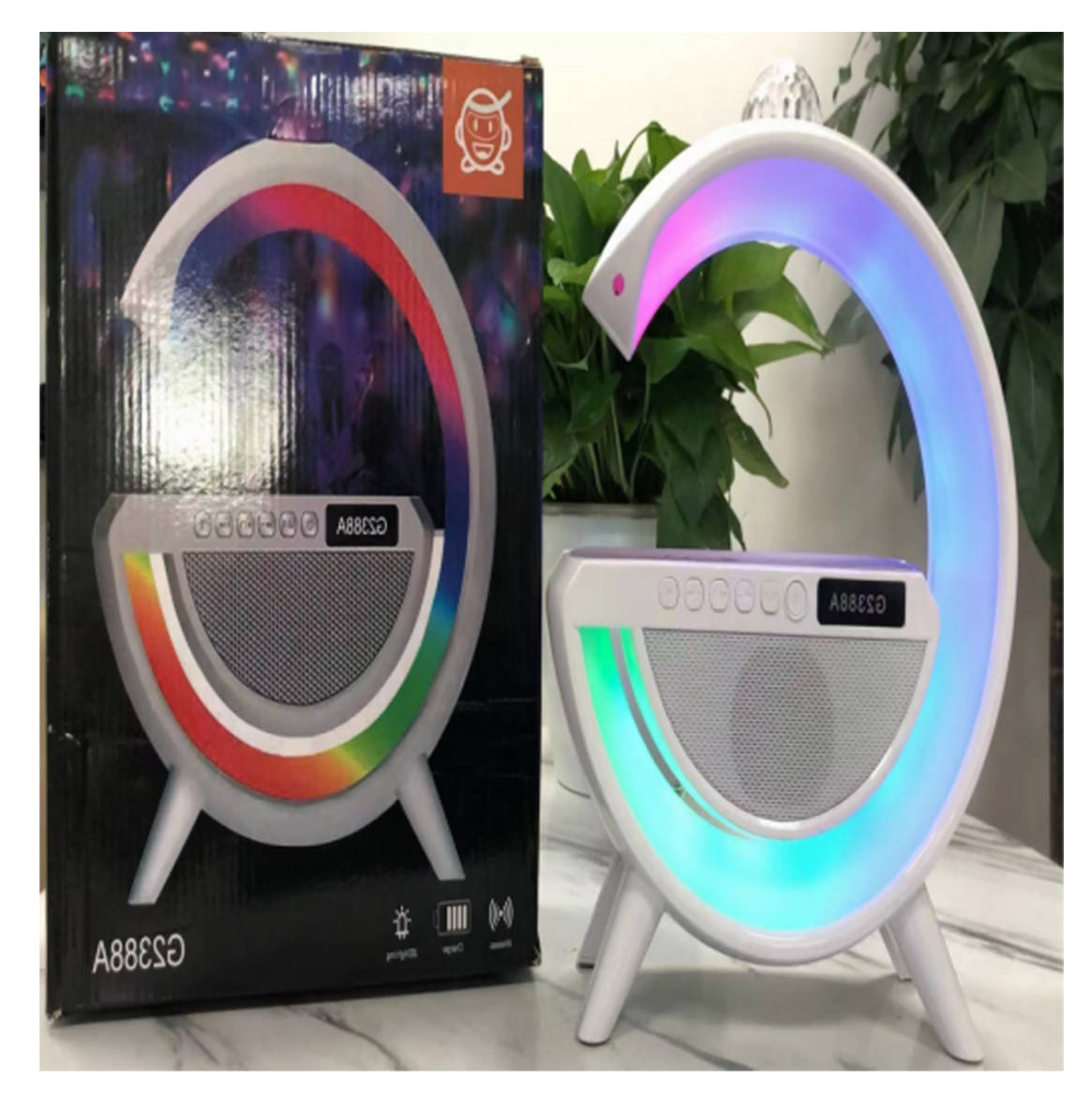 G2388A Cross-border bestseller New Product, Large G Bluetooth Speaker BT-3401, Colorful Atmosphere Light Wireless Charging All-in-one Machine