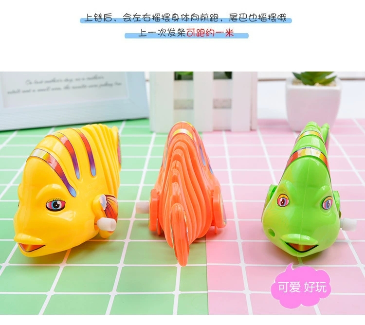 Cartoon creative winding spring swinging fish, imitation small animals that can run, small gifts that can move, swinging tail fish, children's toys detail image 7