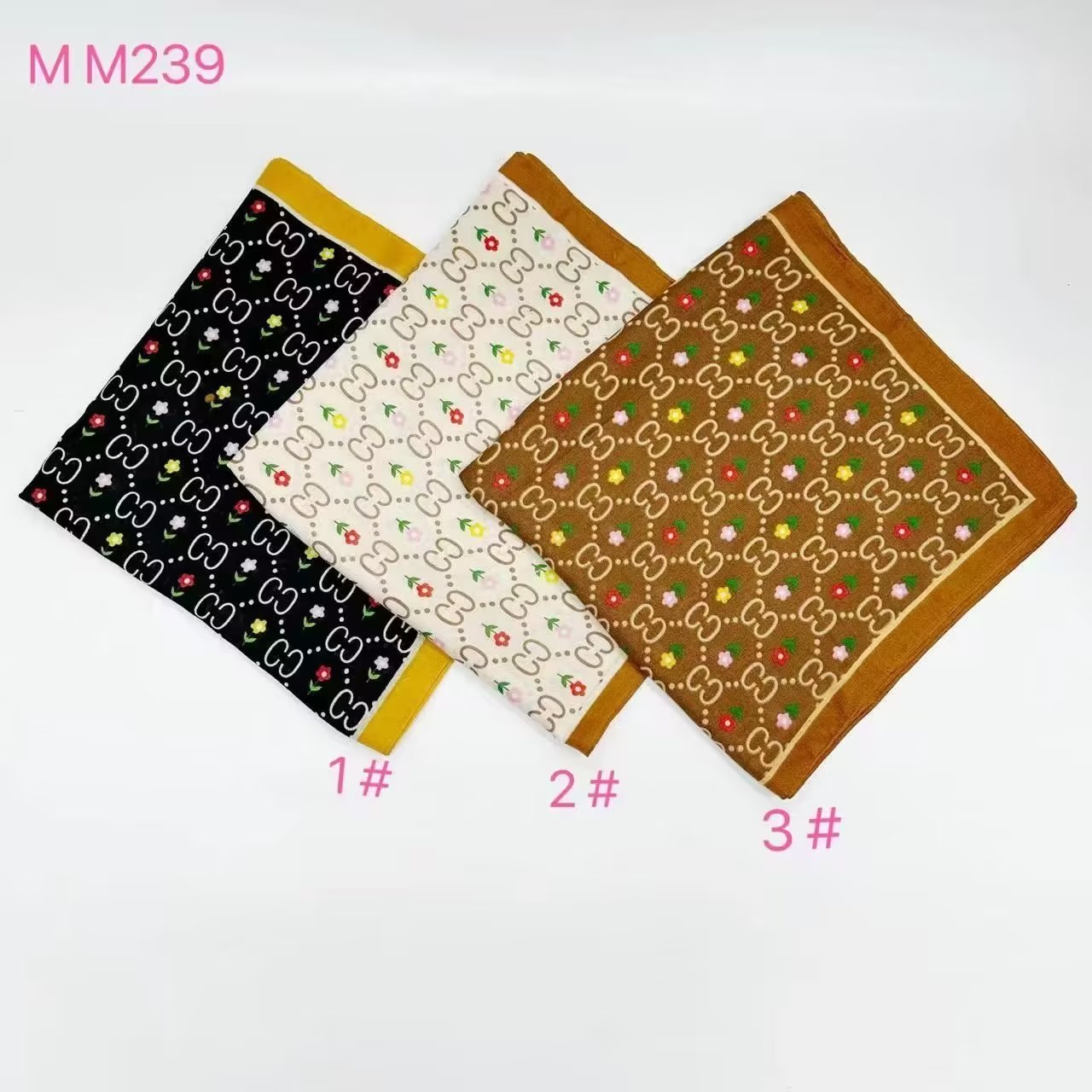 Cotton And Linen Multi-Color Square Towel 90*90 Scarf Scarf undefined