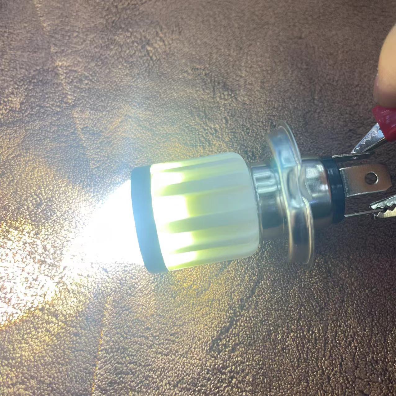 Motorcycle LED lights 12V-80V universal lens spotlights yellow and white spotlights three-prong lights Item Picture
