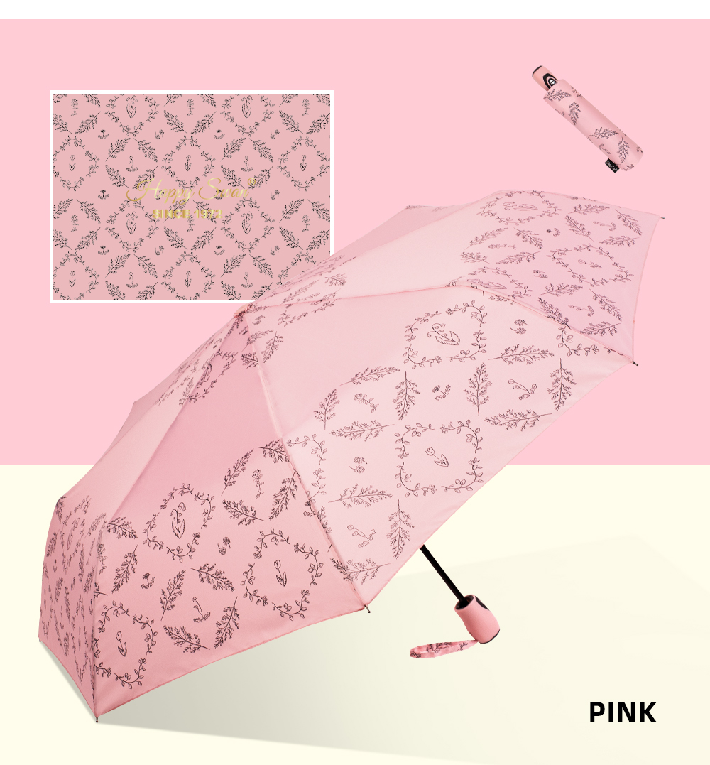星宝伞3130三折全自动雨伞防风雨伞小花图案自开收雨伞超强抗风雨伞批发详情10