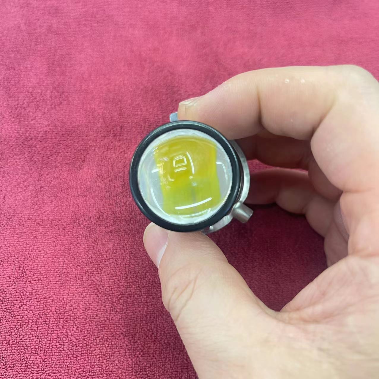 Motorcycle LED lights 12V-80V universal lens spotlights yellow and white spotlights three-prong lights details Picture