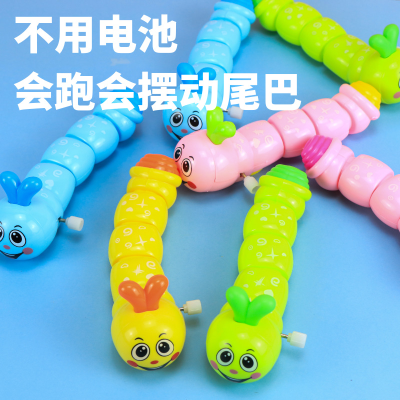 Wholesale of popular internet-famous spring-wound caterpillar cartoon cute winding little animal educational toys and event gifts details Picture