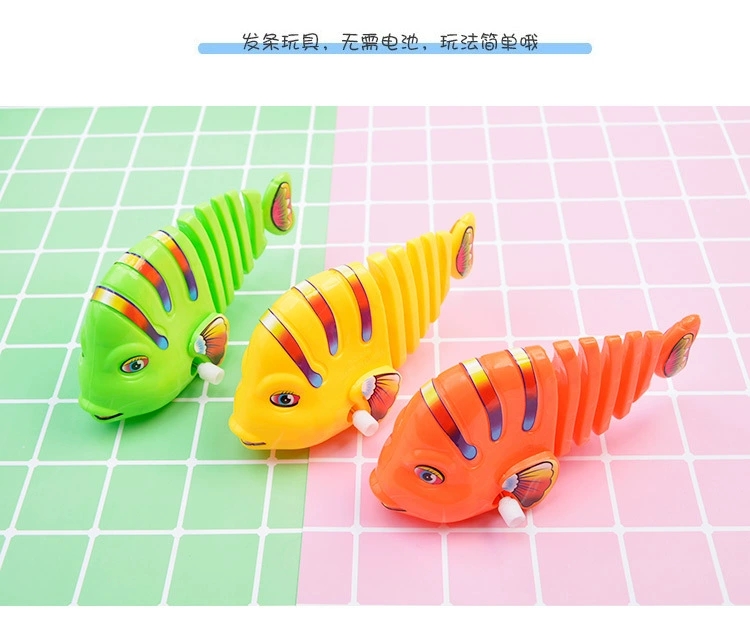 Cartoon creative winding spring swinging fish, imitation small animals that can run, small gifts that can move, swinging tail fish, children's toys detail image 8