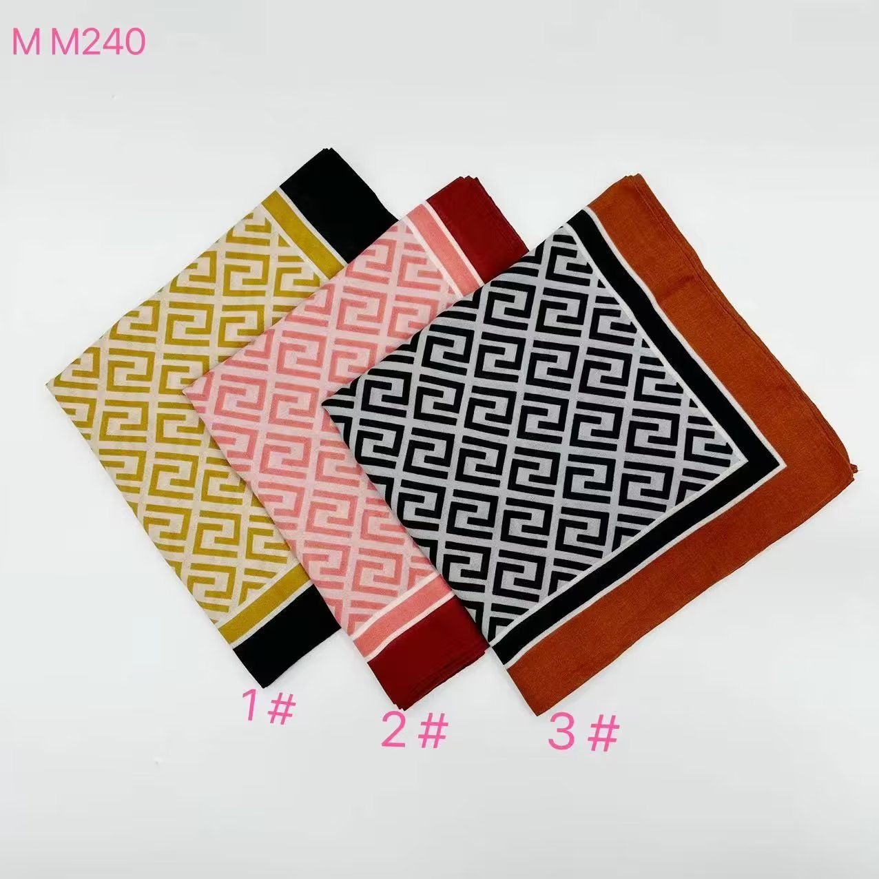 Cotton And Linen Multi-Color Square Towel 90*90 Scarf Scarf Item Picture