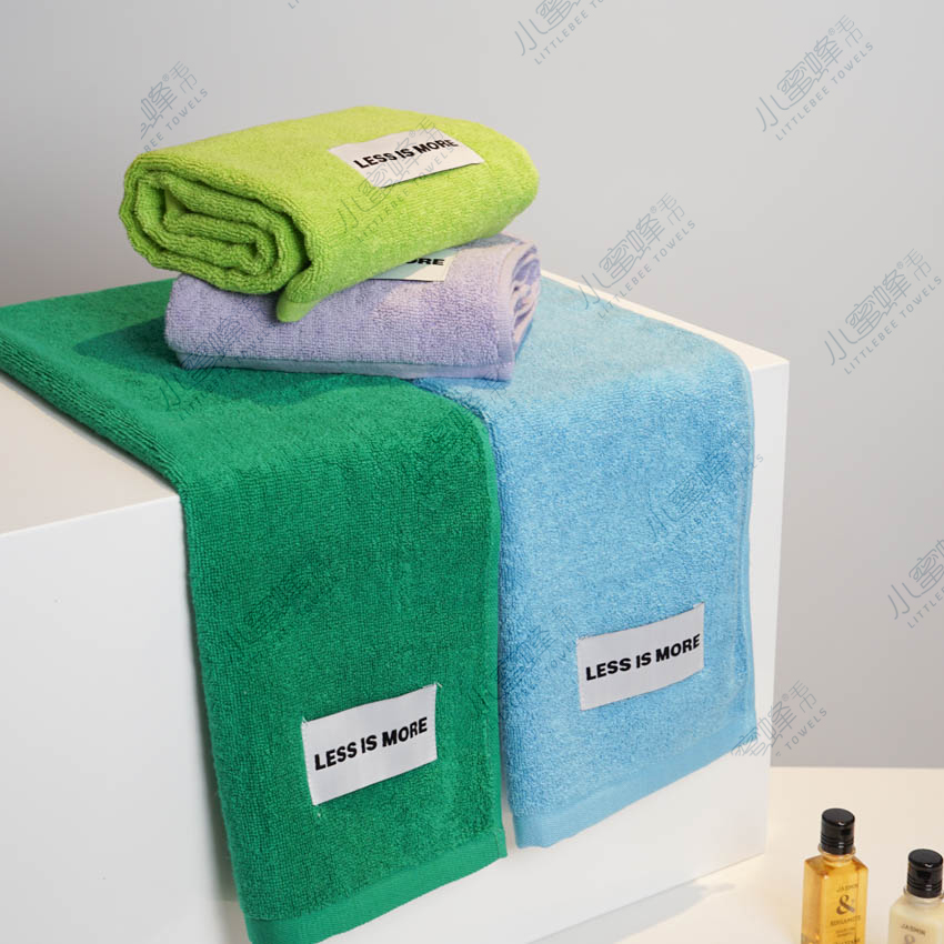 A Generation Of Pure Cotton Face Towel Solid Color Features Edge Multi-Color Small Bee Towel: 905