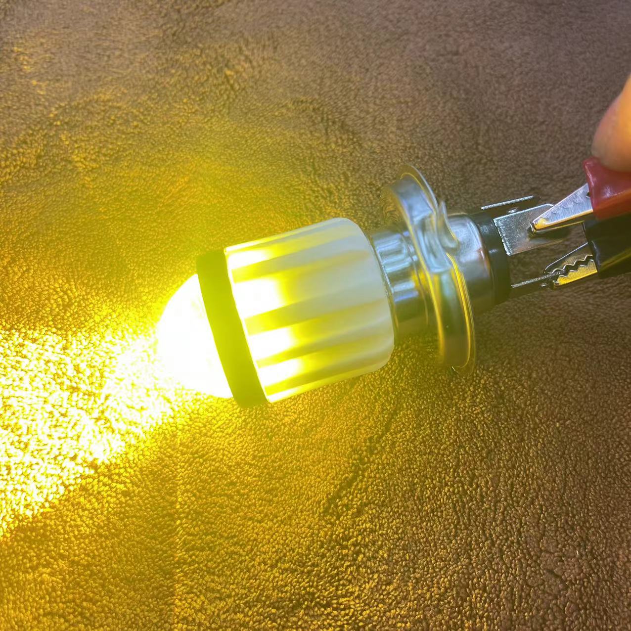 Motorcycle LED lights 12V-80V universal lens spotlights yellow and white spotlights three-prong lights Application Scenario