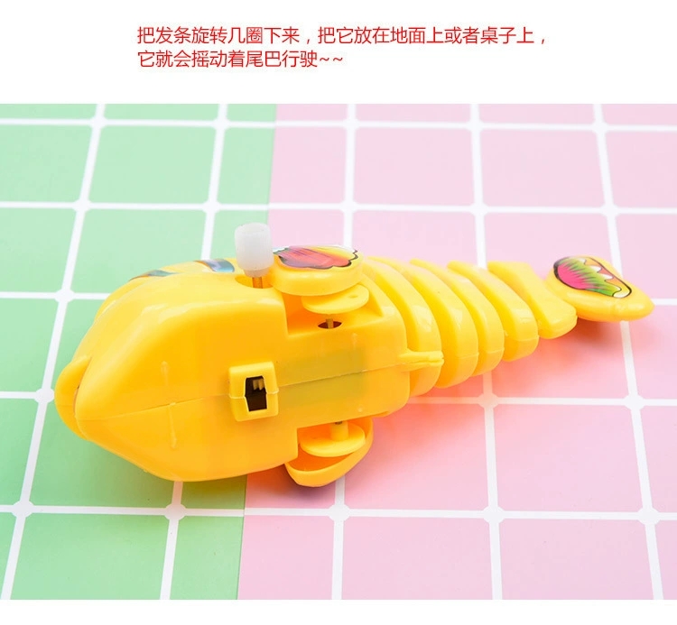 Cartoon creative winding spring swinging fish, imitation small animals that can run, small gifts that can move, swinging tail fish, children's toys detail image 6