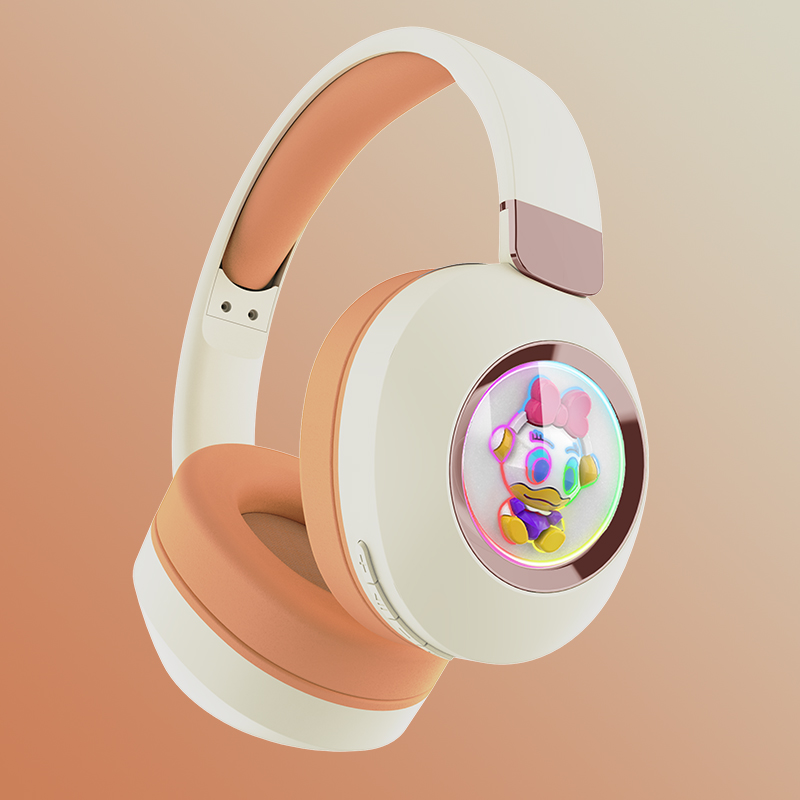 Cross-border new wireless Bluetooth headset colorful luminous cartoon cute duckling student game headset Heavy bass stereo multi-functional headset Amazon Express a gift headset thumbnail