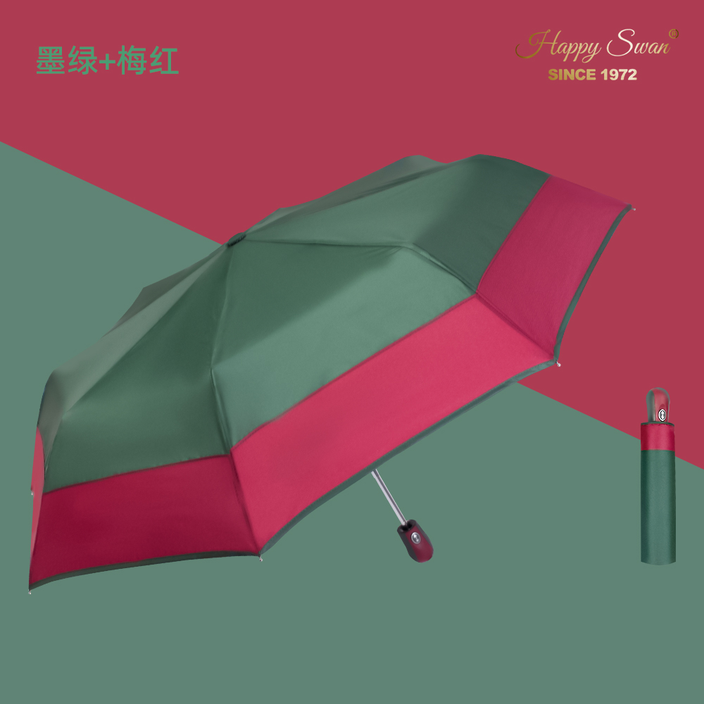 星宝伞3667三折全自动雨伞防风雨伞小花图案自开收雨伞超强抗风雨伞批发详情图5