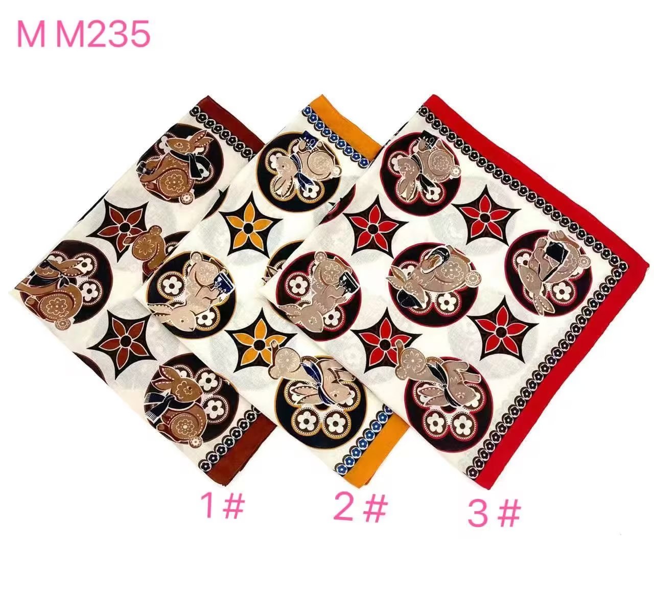 Cotton And Linen Multi-Color Square Towel 90*90 Scarf Scarf undefined