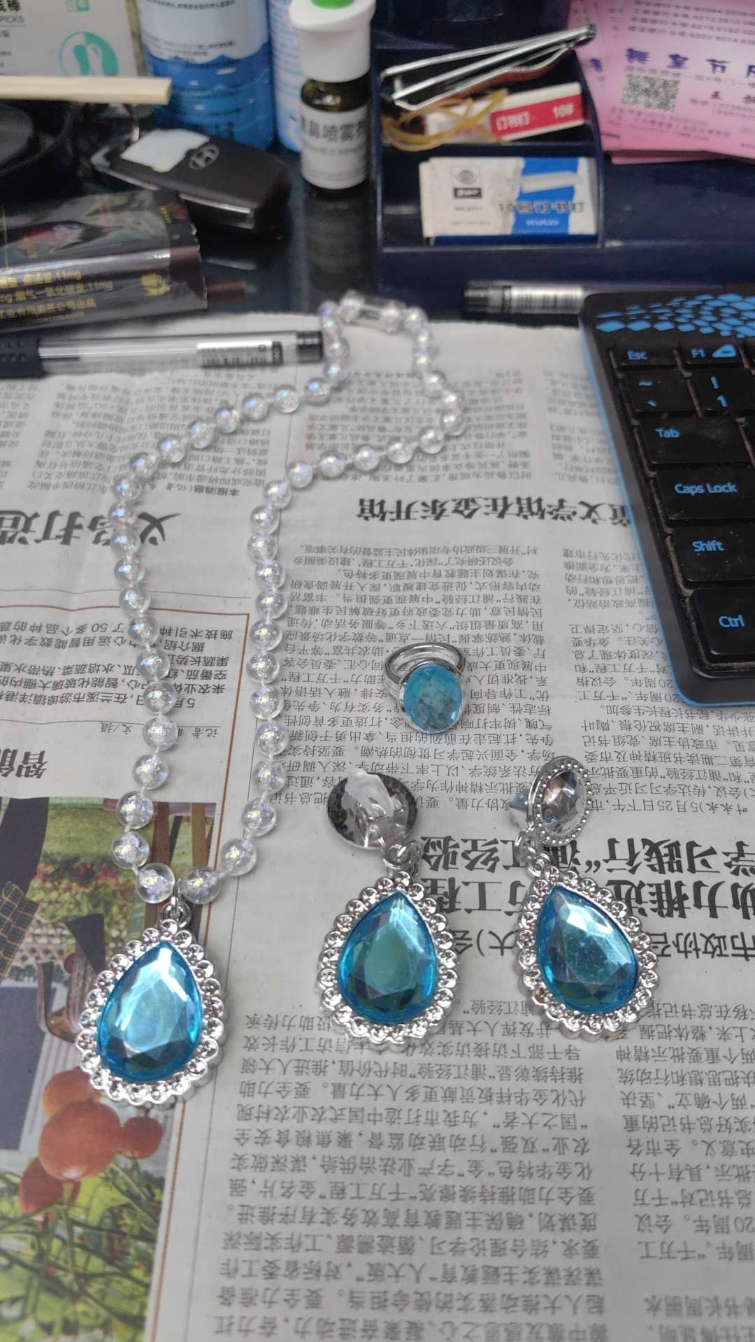 项链/耳环/宝石项链/戒指/公主套装/头饰品/电镀工艺品/电镀饰品/配饰/公主头饰产品图