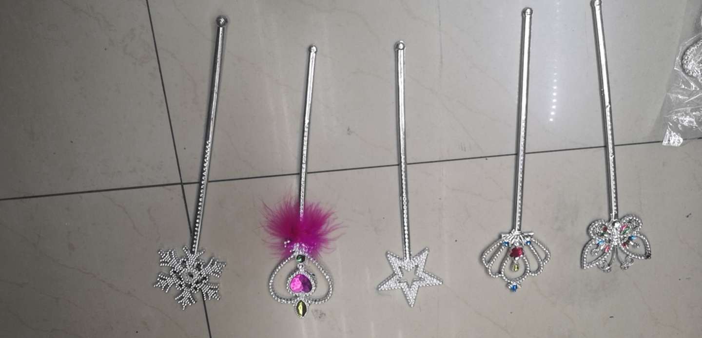 仙女棒/魔法棒/巴拉巴拉魔法棒/公主仙女棒/电镀仙女棒/闪光棒/工艺品/装饰品/手摇棒白底实物图