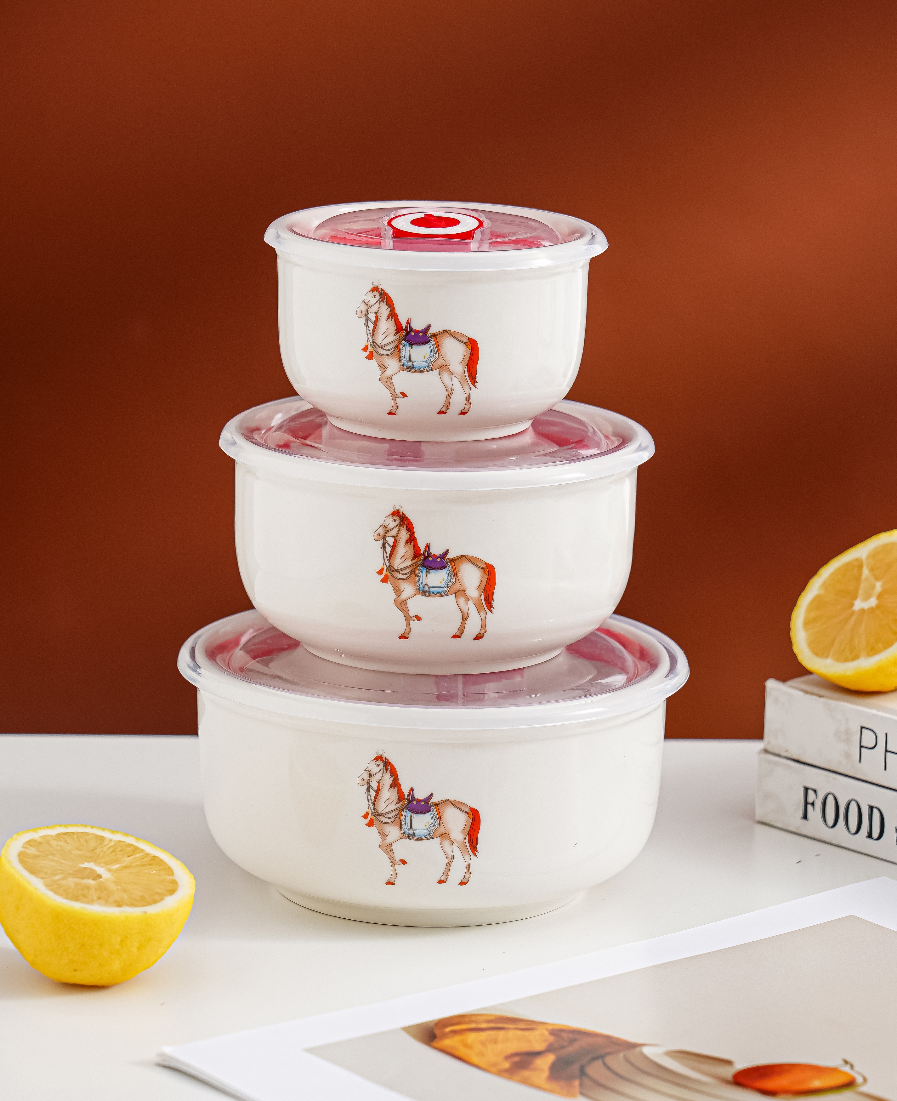 Safe bowl Safe box Heating tableware Japanese tableware Gift Ceramic bowl Gift bowl tableware set Japanese bowl Ceramic tableware Ceramic plate Creative gift Chinese tableware business gift thumbnail