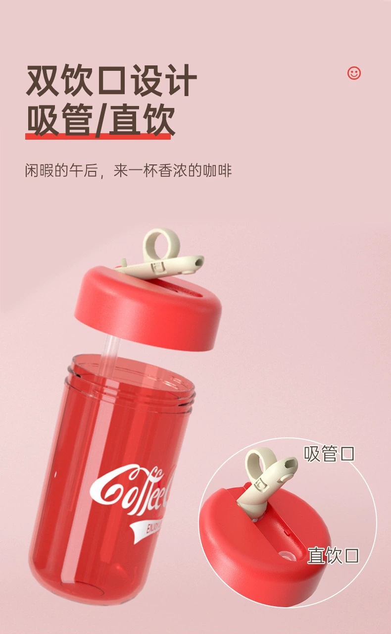 S98-Dx2023-3 Potbelly Water Cup Summer Student Plastic Cup Portable Straw Cup Simple New Coffee Cup details Picture