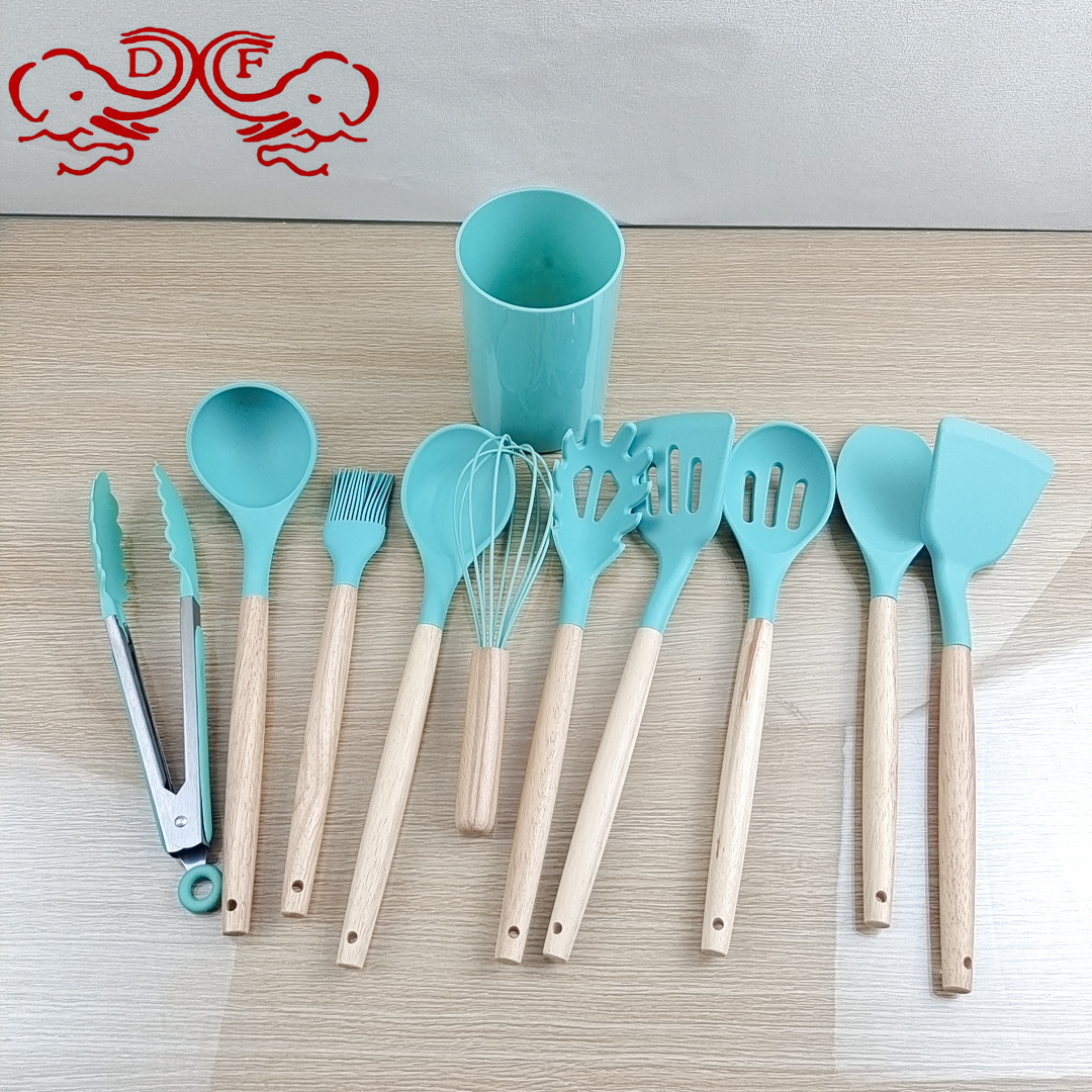 DF68261 Silicone spatula and soup spoon 12-piece set, food-grade silicone spatula, special silicone spatula for non-stick pans, DF TRADINGHOUSE details Picture