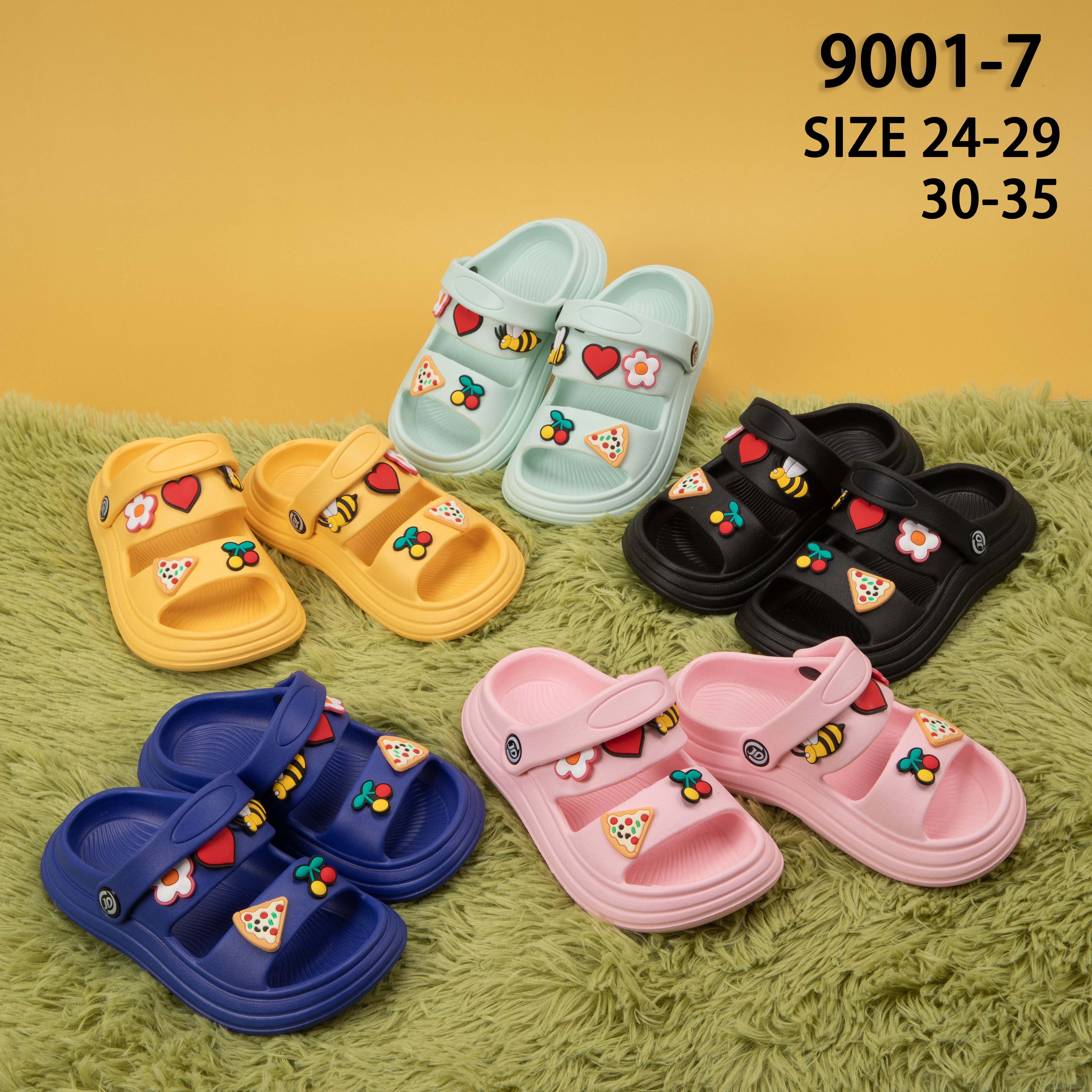 New foreign trade children's shoes EVA cartoon patterned flip-flops beach cool slippers for outdoor wear, casual breathable slippers for indoor use details Picture