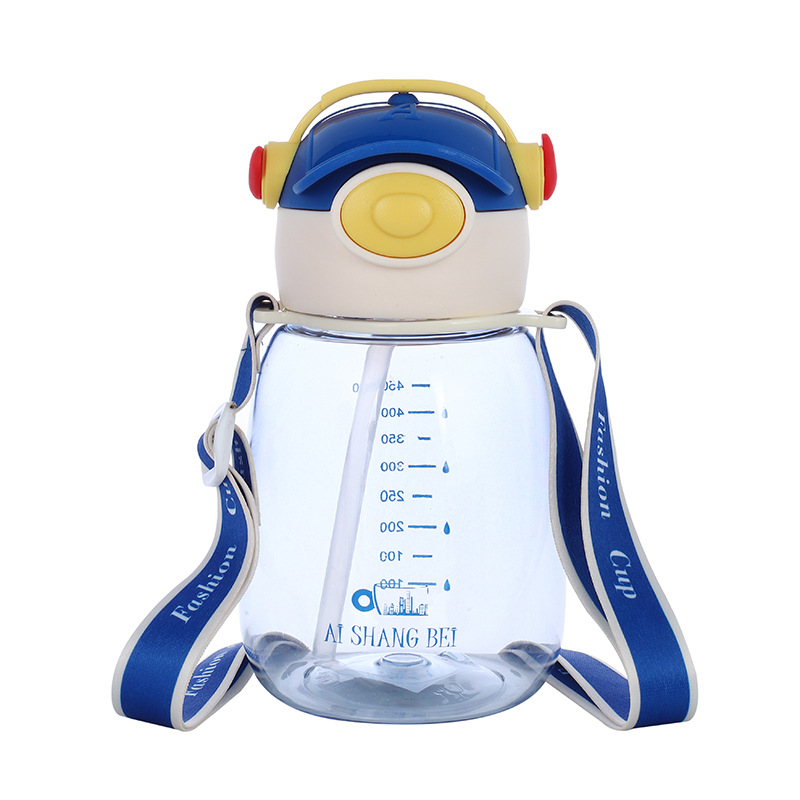 S98-As-9123 Luban No. 7 Straw Cup Children's Water Cup Strap Travel Cup New Water Bottle Pot Belly Cup details Picture