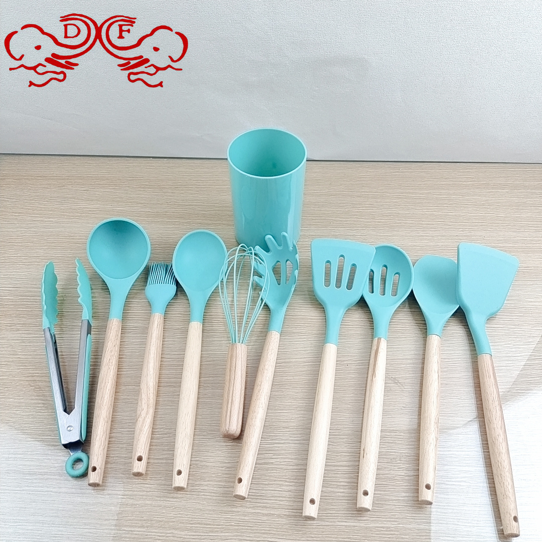 DF68261 Silicone spatula and soup spoon 12-piece set, food-grade silicone spatula, special silicone spatula for non-stick pans, DF TRADINGHOUSE Specification image