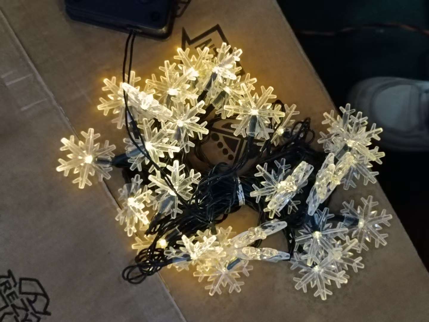 LED发光太阳能灯串彩色星星爱心雪花圣诞求婚生日礼物派对用品儿童装饰彩灯产品图