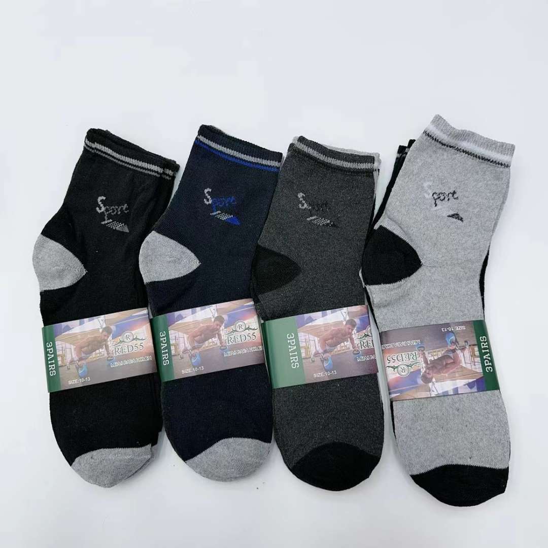 外贸男士运动袜整单现货 花型多样 支持定制 高品质舒适透气男袜详情图4