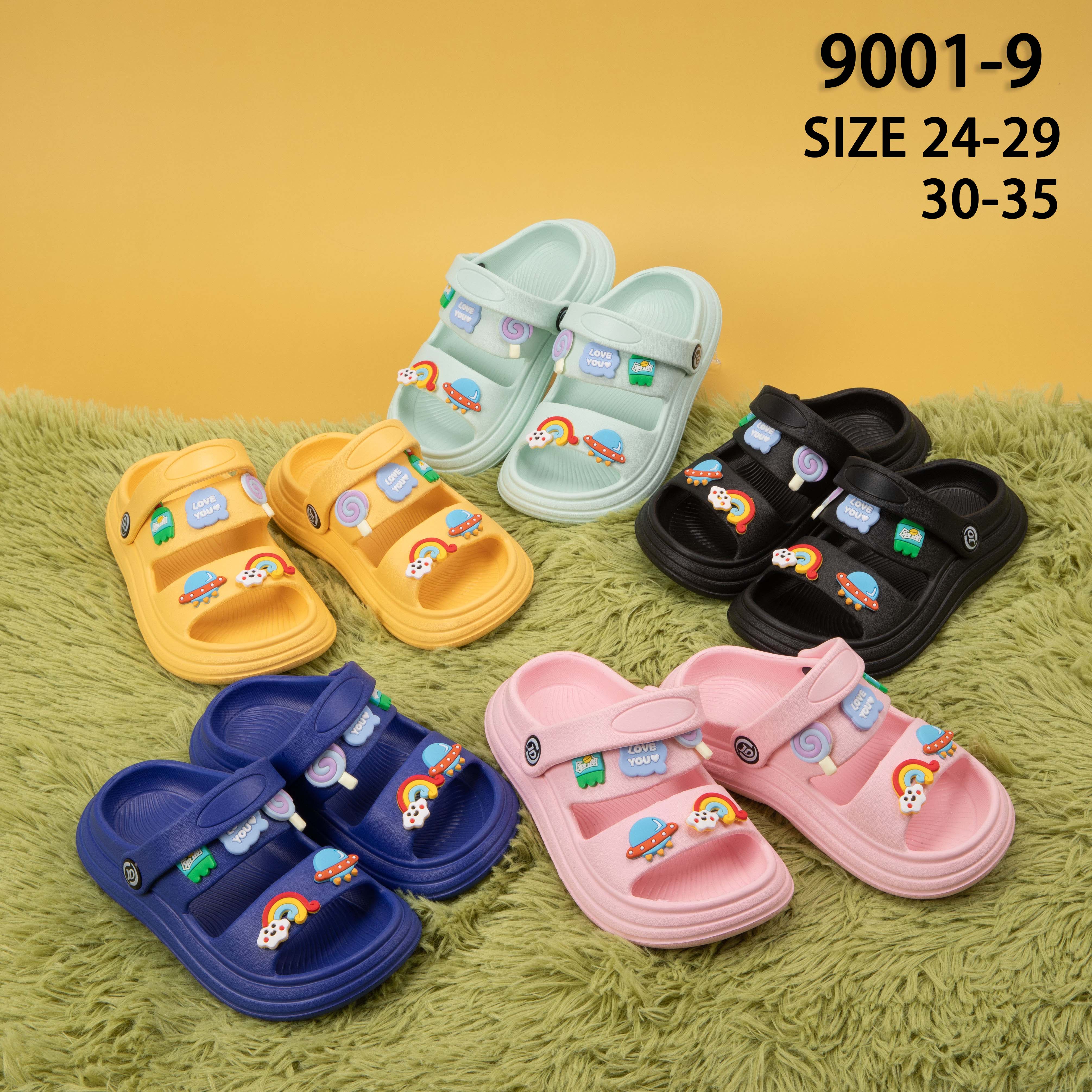 New foreign trade children's shoes EVA cartoon patterned flip-flops beach cool slippers for outdoor wear, casual breathable slippers for indoor use Item Picture