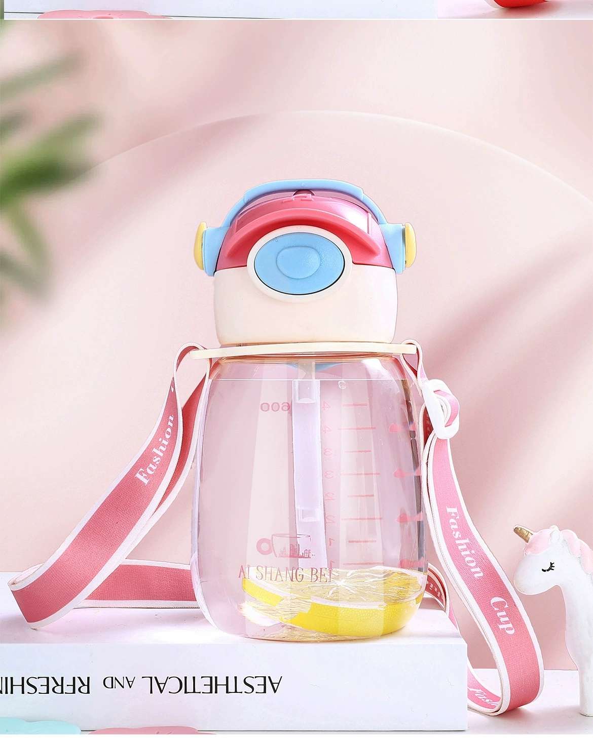 S98-As-9123 Luban No. 7 Straw Cup Children's Water Cup Strap Travel Cup New Water Bottle Pot Belly Cup undefined