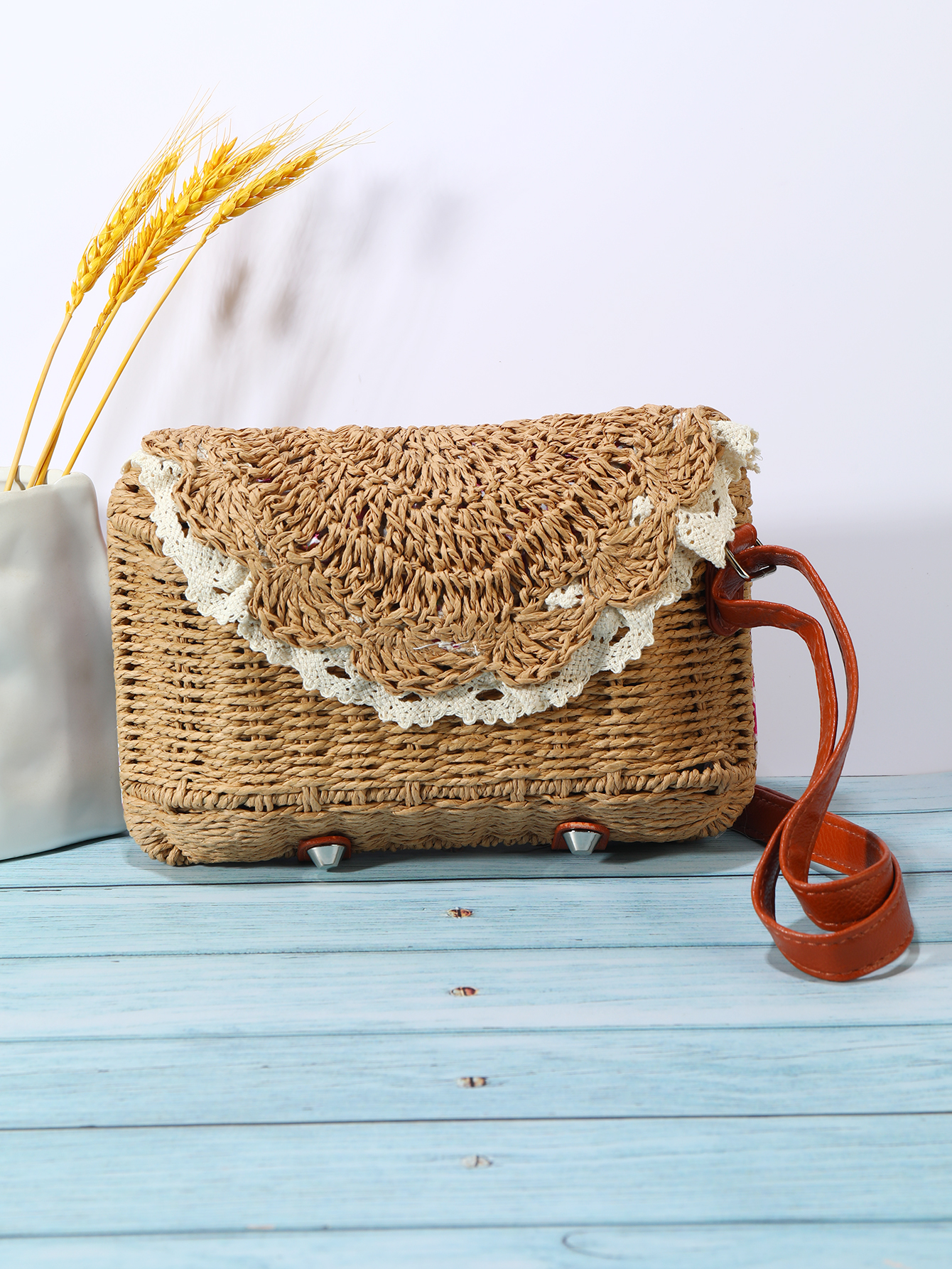 Bohemian Tropical Style Ethnic Style Pure Hand-Woven Bag