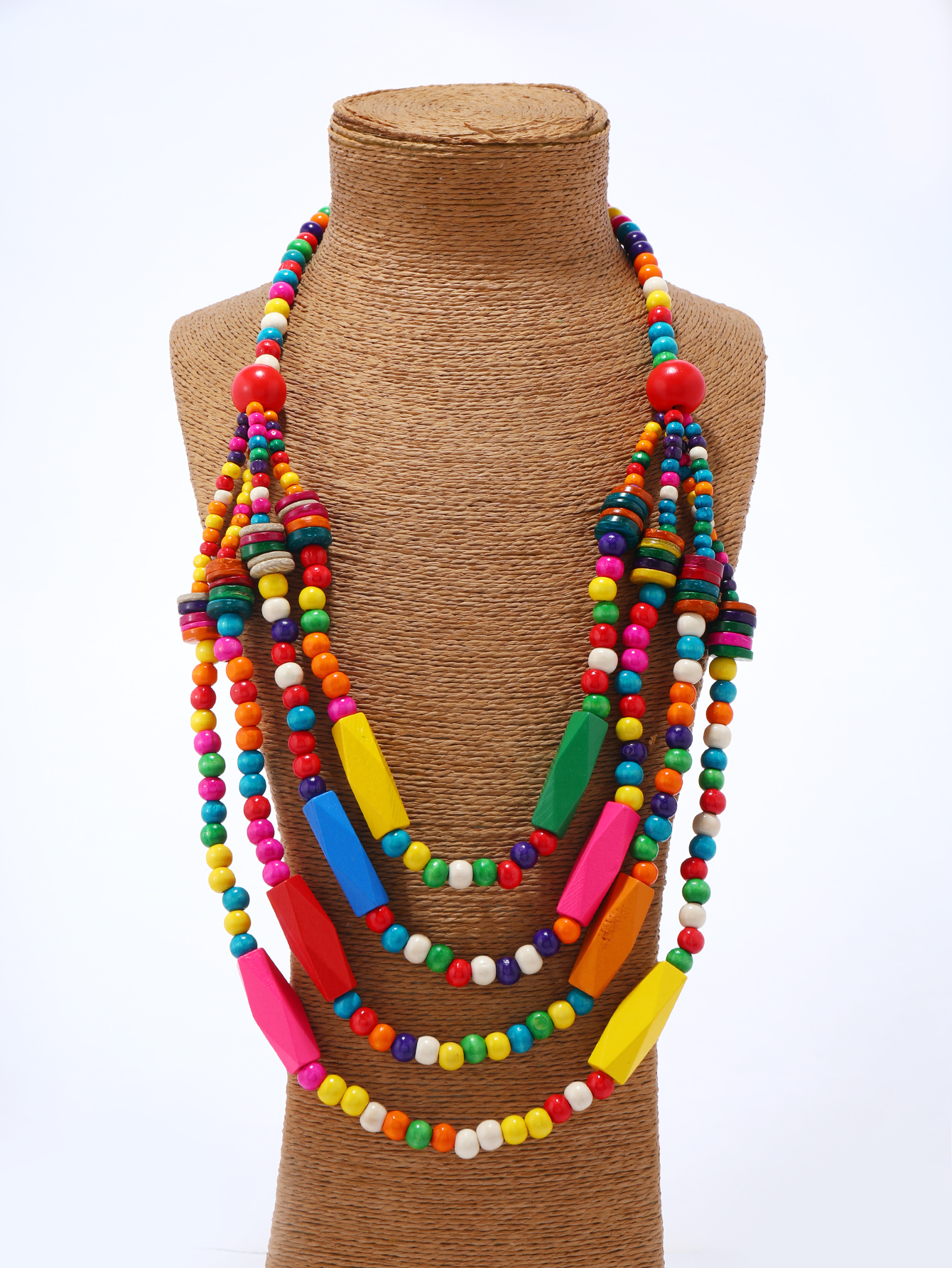 New Ethnic Style Bohemian Tropical Retro Hand-Beaded Multi-Layer Necklace Item Picture