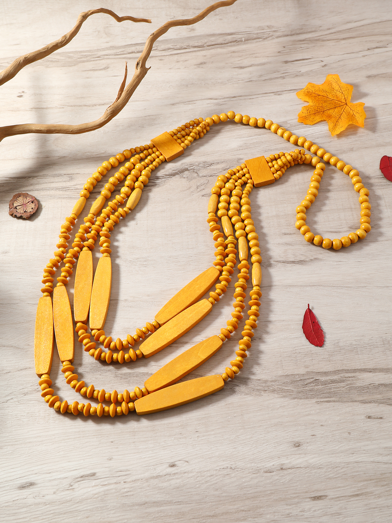 Bohemian Multi-Layered Beaded Long Fashion Exaggeration Necklace Application Scenario