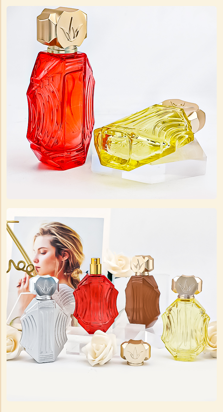 Factory wholesale spray perfume bottles, high-end spray-colored glass bottles, repackaged spray empty bottles, press perfume bottles pic 6