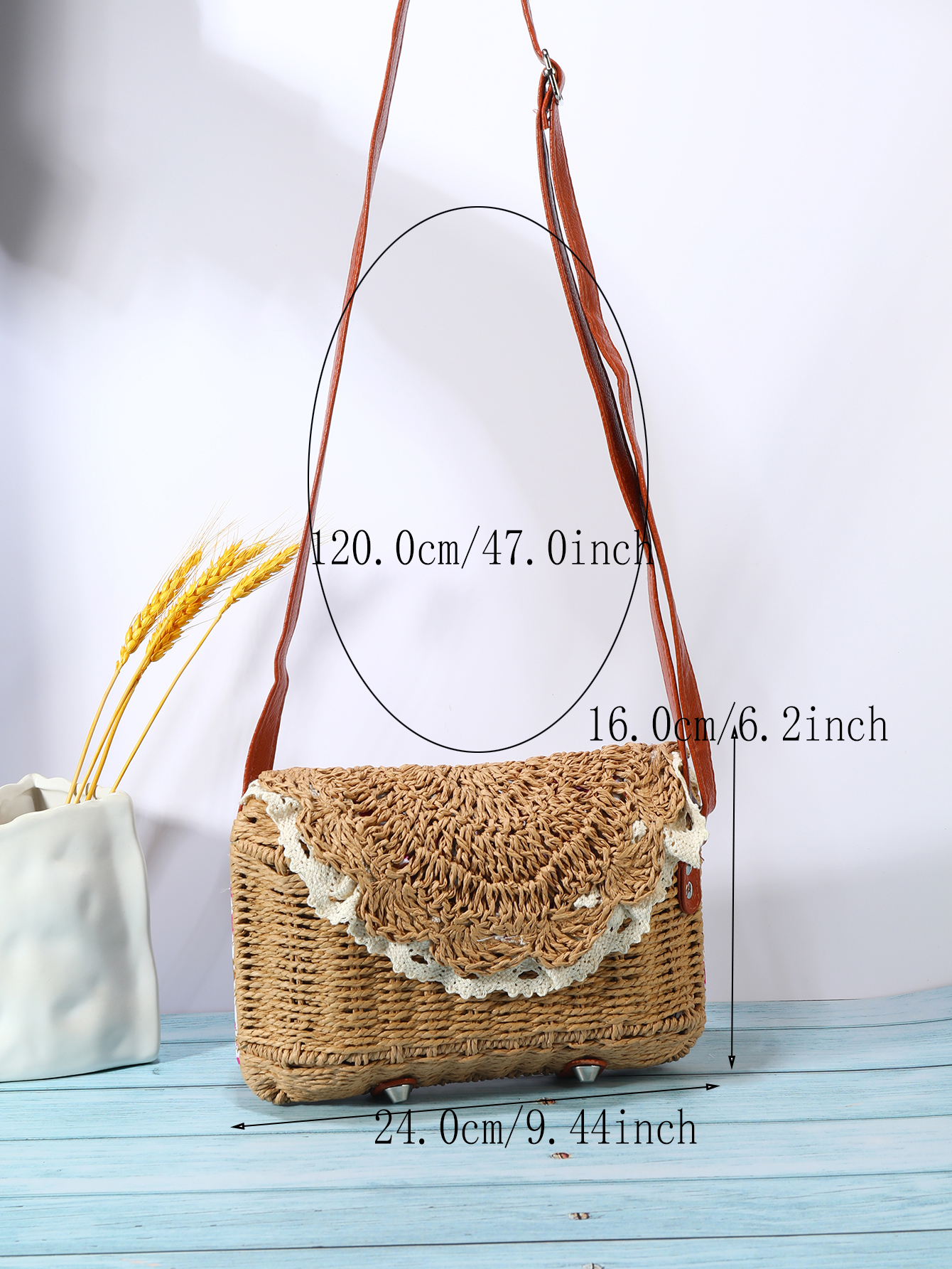 Bohemian Tropical Style Ethnic Style Pure Hand-Woven Bag Item Picture