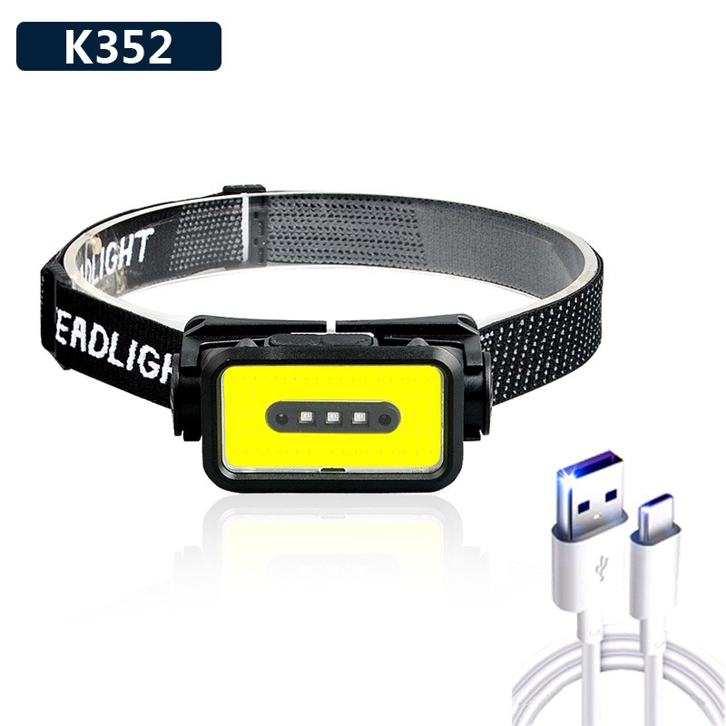 K352USB Charging Smart Wave Sensor Headlamp, COB cycling headlamp, Outdoor Camping lamp, miner's lamp, repair headlamp, camping lamp, Fishing lamp