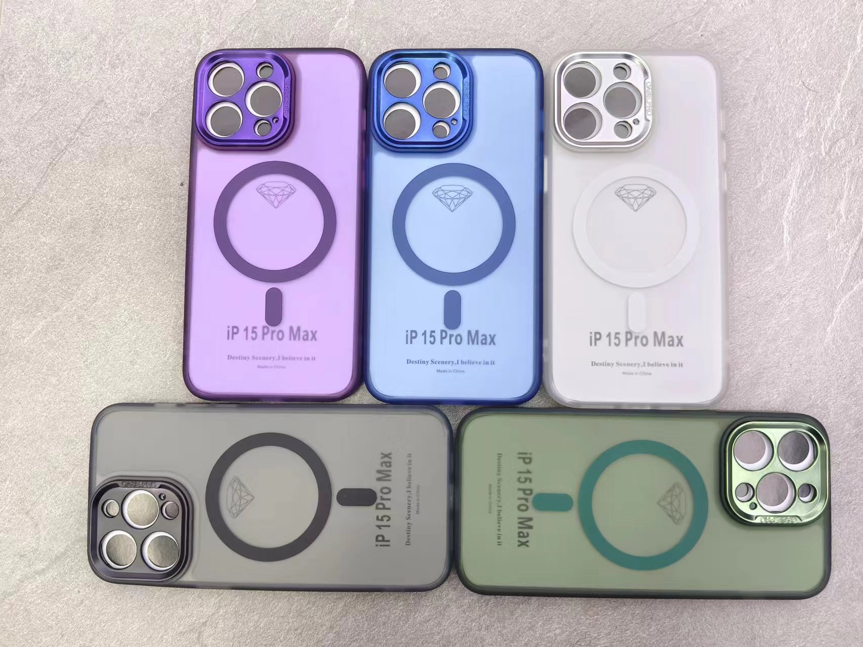 Solid color frosted magnetic phone case metal keys