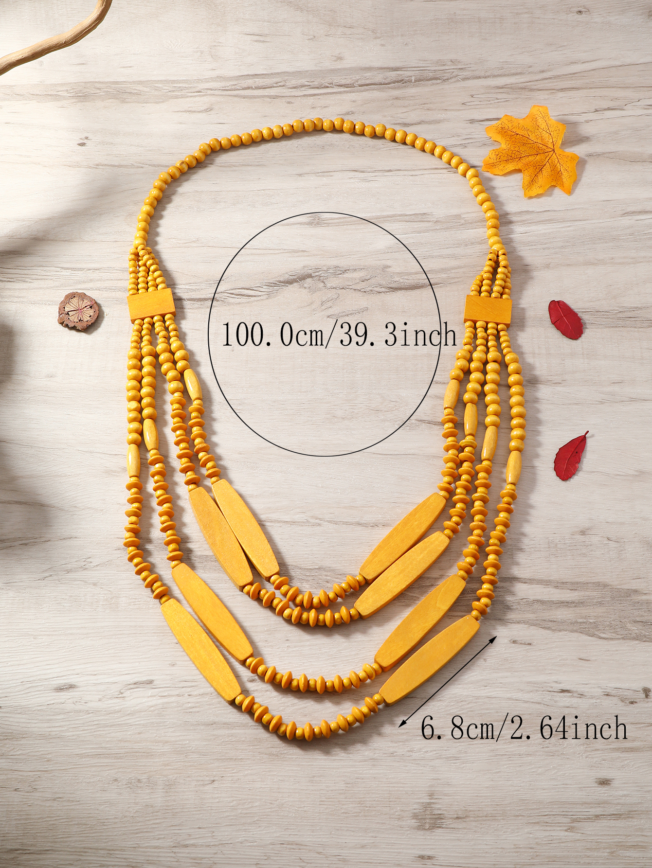 Bohemian Multi-Layered Beaded Long Fashion Exaggeration Necklace details Picture